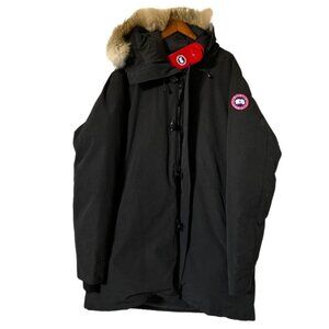 Canada Goose Chateau Parka - Duck Down Down Black Hooded Fur Puffer 3XL